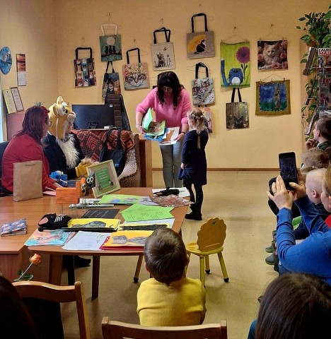 Pasākums bērniem ''Kaķu straume Sērenē'' - radošo darbu konkursa dalībnieku apbalvošana